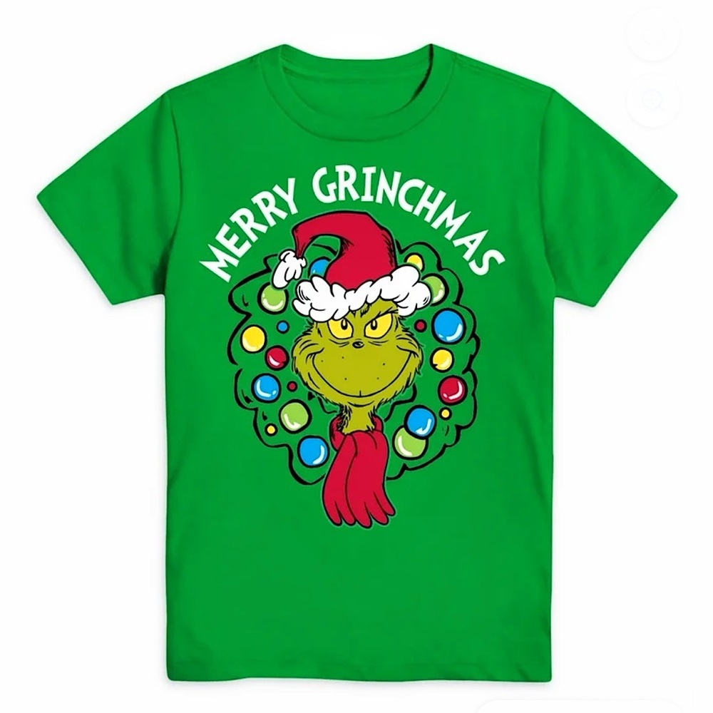 Dr. Seuss The Grinch Boys Unisex Kids Christmas Holiday Graphic T-shirt Size 8